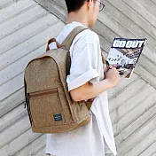 BAGCOM 暗鍊收納後背包-麻麥-搭配胸扣帶+背帶