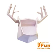 【iSFun】創意鹿角*壁貼式置物收納盒 白
