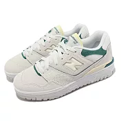 New Balance 休閒鞋 550 女鞋 米白 綠 麂皮 復古 經典 NB 紐巴倫 BBW550AA-B 23cm IVORY/GREEN