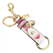 COACH 皮革雙環鑰匙圈-愛心