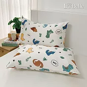 義大利La Belle《恐龍草原》海島針織棉信封枕套--2入