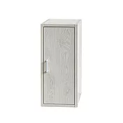 JP Kagu 現代簡約單門雙層櫃-深39cm(收納櫃/書櫃/門櫃) 雲灰白