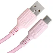 【REAICE】KYOHAYA USB-A to Type-C 日本同步馬卡龍色系親膚充電線(日本進口充電線)共5色 花漾粉