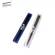 【日本箸筷KAWAI】日本製盒裝隨身竹筷19CM (兩色外盒任選) 藍色