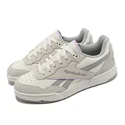 Reebok 休閒鞋 BB 4000 II 女鞋 灰 紫 復古籃球鞋 皮革 麂皮 低筒 IF4730 27cm GREY/WHITE