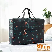 【iSFun】旅行專用＊大容量摺疊手提行李箱杆包  黑丹頂鶴