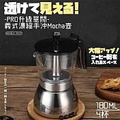 【DR.Story】PRO升級單閥可視義式濃縮摩卡手沖壺-180ML (摩卡壺 咖啡手沖壺)