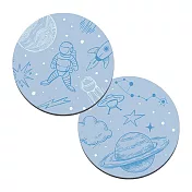 軟式珪藻土吸水杯墊 宇宙系列 杯墊 珪藻土杯墊 (2入/組)(10*10*0.5cm) 海王宇宙