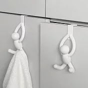 《Umbra》Buddy小人門後掛勾2入 | 掛勾 牆壁掛勾 吊鉤 掛鉤 門掛鉤 - 雲朵白