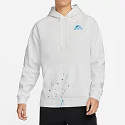 NIKE AS M NK TF FLEECE TOP DYE 男連帽上衣-白-DV9907121 L 白色