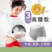 【sNug小清新動能女內褲高腰款三件組-灰色】台灣金選獎/明星推薦/天絲親膚/弱酸性健康纖維/舒適透氣/細緻觸感/ XL 灰色 XL 灰色