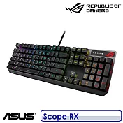 【6月底前送原廠電競滑鼠墊】ASUS 華碩 ROG Strix Scope RX RGB 光學機械鍵盤  青軸