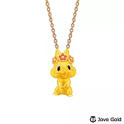 Disney迪士尼系列金飾 黃金墜子-花花邦妮兔款  送玫瑰鋼項鍊