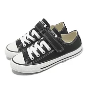 Converse 休閒鞋 Chuck Taylor All Star 1V 中童鞋 黑 白 低筒 帆布鞋 魔鬼氈 372881C