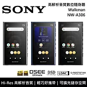 SONY 索尼 NW-A306 Walkman 32G 數位隨身聽 台灣公司貨 灰