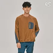 ADISI 男雙搖剪保暖圓領T AL2221019 (M-2XL)｜刷毛 抗靜電 吸濕快乾 輕量 機能 休閒 L 泰迪