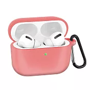 NISDA for Airpods Pro 2 PC+硅膠內植絨保護套 蜜桃粉