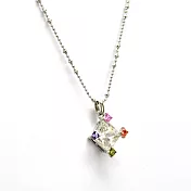 Bear & Color著色【五彩方鑽】項鍊