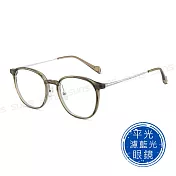 【SUNS】時尚濾藍光眼鏡 素顏神器 圓框百搭眼鏡 S090 抗紫外線UV400 透綠色