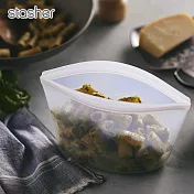 美國Stasher ST0107003A 碗形矽膠密封袋(L)-雲霧白