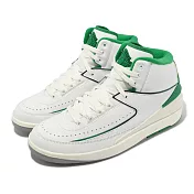 Nike 休閒鞋 Air Jordan 2 Retro 男鞋 白 幸運綠 經典款 高筒 DR8884-103