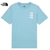 The North Face U MFO MULTI COLOR LOGO  男女短袖上衣-藍-NF0A86Z2LV2 S 藍色