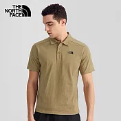 The North Face M MFO COTTON POLO 男 棉質透氣短袖POLO衫-卡其-NF0A5B46PLX 3XL 卡其