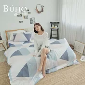 《BUHO》台灣製LYOCELL萊賽爾 單人床包+單人兩用被套三件組 《刻光之影》