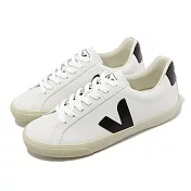 Veja 休閒鞋 Esplar Logo Leather 女鞋 白 黑 皮革 法國小白鞋 EO0200005A 25.5cm EXTRA WHITE/BLACK