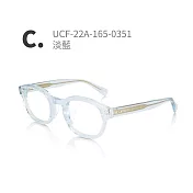 JINS 新經典Classic系列眼鏡(UCF-22A-165)-多款任選 C.淡藍