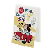 【Disney 迪士尼】折疊化妝鏡 公路旅行 米奇 (12*15*0.5cm) 公路旅行 出發