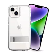 For iPhone14 / 13 6.1 閃耀可站立透明手機保護殼 銀色
