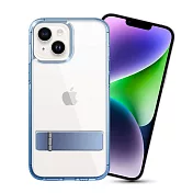 For iPhone14 / 13 6.1 閃耀可站立透明手機保護殼 藍色