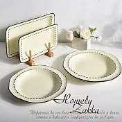 【Homely Zakka】北歐極簡奶油風啞光陶瓷餐盤餐具_小圓深盤(3色任選) 奶油白