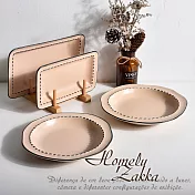 【Homely Zakka】北歐極簡奶油風啞光陶瓷餐盤餐具 小圓深盤(3色任選) 奶油粉
