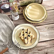 【Homely Zakka】北歐極簡奶油風啞光陶瓷餐盤餐具_大圓深盤(3色任選) 奶油白