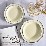 【Homely Zakka】北歐極簡奶油風啞光陶瓷餐盤餐具_圓盤2款一組(3色任選) 奶油白