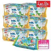 日本LEC 迪士尼口手專用純水99%濕紙巾箱購-玩具總動員60抽X18包入