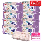 日本LEC 迪士尼抗菌濕紙巾箱購-公主大集合60抽X24包入