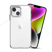 City for iPhone 14 6.1 金屬鏡頭框透明軍規殼 銀色