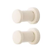 日本Like-it｜牆壁裝飾收納掛勾二入組 米色