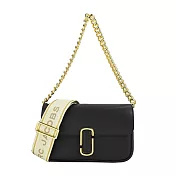 MARC JACOBS THE J MARC牛皮翻蓋兩用包 黑