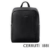 【Cerruti 1881】限量2折 義大利頂級小牛皮後背包 全新專櫃展示品(黑色 CEZA05323M)