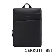 【Cerruti 1881】限量2折 義大利頂級小牛皮後背包 全新專櫃展示品(黑色 CEZA05904M)