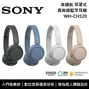《限時優惠》SONY 索尼 WH-CH520 入門款 無線藍芽 耳罩式耳機 原廠公司貨 白色