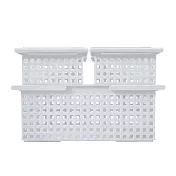 日本Like-it｜簡約收納手提籃三入組(S*2+L) 白色