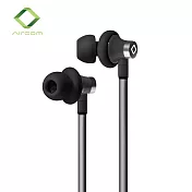 氣流管磁吸入耳式有線耳機 黑