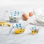 《Trudeau》可微波堆疊量杯3件 | 刻度量杯 - 藍