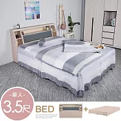 Homelike 喜家居單人3.5尺收納床台組(雪松色)(2284)