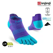 【injinji】Run輕量吸排五趾隱形襪NX S 魯冰花紫